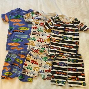 Hanna Andersson 100% organic cotton 3 pack short sleeve and shorts pajamas